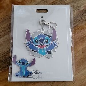 Stitch Pin with keychain set